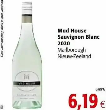 Colruyt Mud house sauvignon blanc 2020 marlborough nieuw-zeeland aanbieding