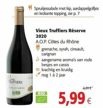 Colruyt Vieux truffiers réserve 2020 a.o.p. côtes du rhône aanbieding