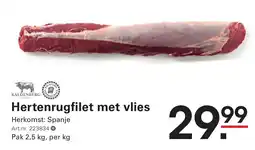 Sligro Hertenrugfilet met vlies aanbieding
