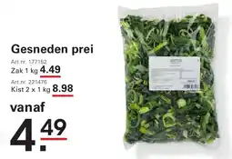 Sligro Gesneden prei aanbieding