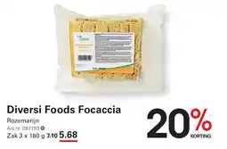Sligro Diversi Foods Focaccia aanbieding