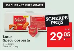 Sligro Lotus Speculoospasta aanbieding