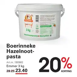 Sligro Boerinneke Hazelnoot pasta aanbieding