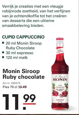Sligro Monin Siroop Ruby chocolate aanbieding
