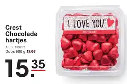 Sligro Crest Chocolade hartjes aanbieding