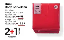 Sligro Duni Rode servetten aanbieding