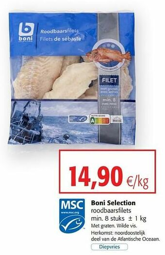 Colruyt Boni selection roodbaarsfilets aanbieding
