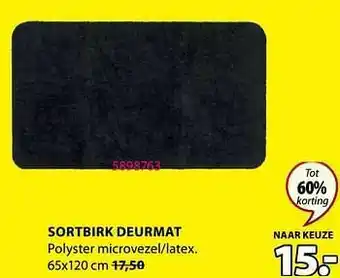 Jysk Sortbirk deurmat aanbieding