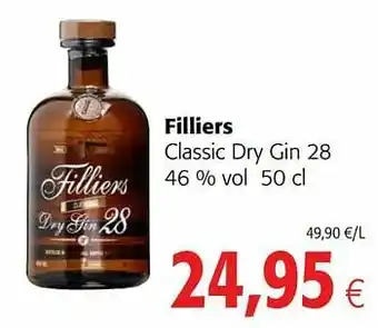 Colruyt Filliers classic dry gin aanbieding