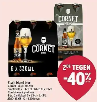 Delhaize Sterk blond bier cornet oaked aanbieding