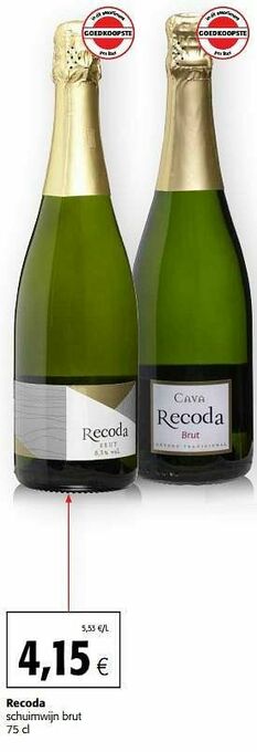 Colruyt Recoda schuimwijn brut aanbieding