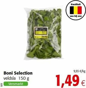 Colruyt Boni selection veldsla aanbieding