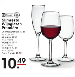 Sligro Slimresto Wijnglazen Première aanbieding