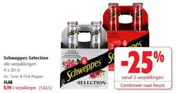 Colruyt Schweppes Selection aanbieding