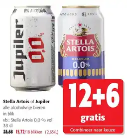 Colruyt Stella Artois of Jupiler aanbieding