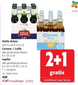 Colruyt Stella Artois 0,0 % vol, Corona of Leffe of Jupiler aanbieding