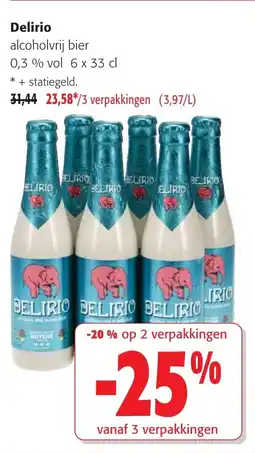 Colruyt Delirio alcoholvrij bier 0,3 % aanbieding