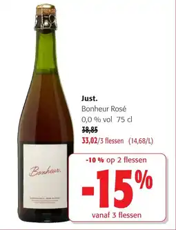 Colruyt Just. Bonheur Rosé 0,0 % vol aanbieding