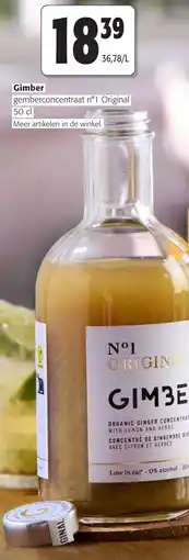 Colruyt Gimber gemberconcentraat n°1 Original aanbieding