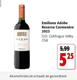 Colruyt Emiliana Adobe Reserva Carmenère 2023 aanbieding