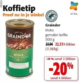 Colruyt Graindor Moka gemalen koffie 500 g aanbieding