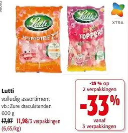 Colruyt Lutti volledig assortiment aanbieding