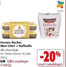 Colruyt Ferrero Rocher, Mon Chéri of Raffaello aanbieding