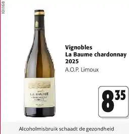 Colruyt Vignobles La Baume chardonnay 2025 aanbieding