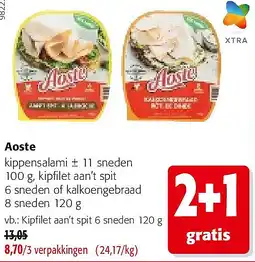 Colruyt Aoste kippensalami aanbieding