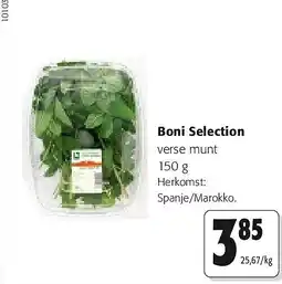Colruyt Boni Selection verse munt 150 aanbieding