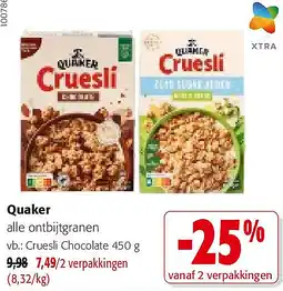 Colruyt Quaker alle ontbijtgranen aanbieding