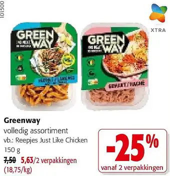 Colruyt Greenway volledig assortiment aanbieding