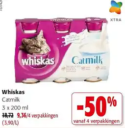 Colruyt Whiskas Catmilk 3 x 200 ml aanbieding