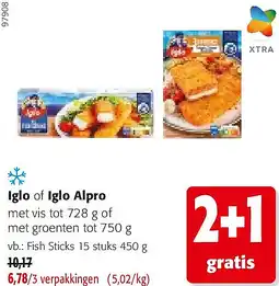 Colruyt Iglo Fish Sticks 15 stuks 450 g aanbieding