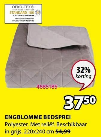 Jysk Engblomme bedsprei aanbieding