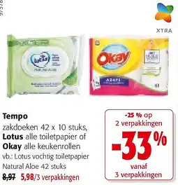 Colruyt Tempo zakdoeken 42 x 10 stuks aanbieding