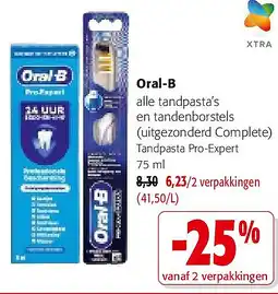 Colruyt Oral-B alle tandpasta’s aanbieding