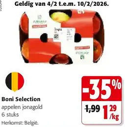 Colruyt Boni Selection appelen jonagold 6 stuk aanbieding