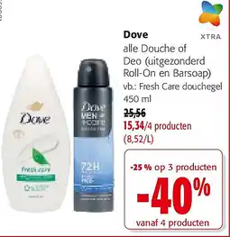 Colruyt Dove alle Douche aanbieding