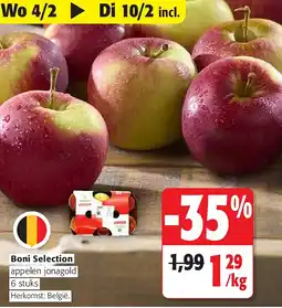 Colruyt Boni Selection appelen jonagold 6 stuks aanbieding