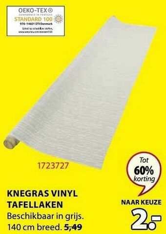 Jysk Knegras vinyl tafellaken aanbieding