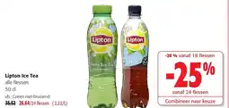 Colruyt Lipton Ice Tea alle flessen 50 cl aanbieding