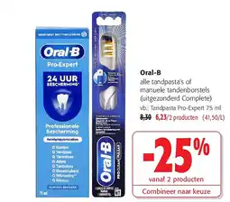 Colruyt Oral-B alle tandpasta’s aanbieding