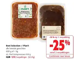 Colruyt Boni Selection of Plan’t aanbieding