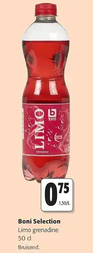 Colruyt Boni Selection Limo grenadine 50 cl aanbieding