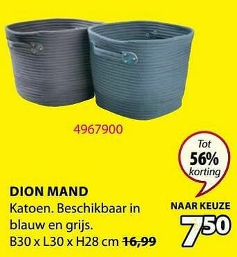 Jysk Dion mand aanbieding