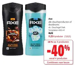 Colruyt Axe alle doucheproducten aanbieding