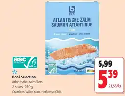 Colruyt Boni Selection Atlantische zalmfilets 2 stuks 250 g aanbieding