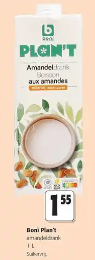 Colruyt Boni Plan’t amandeldrank 1 L aanbieding