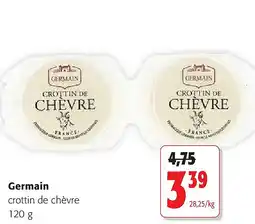 Colruyt Germain crottin de chèvre 120 g aanbieding